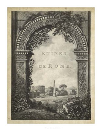 Framed Ruines de Rome Print