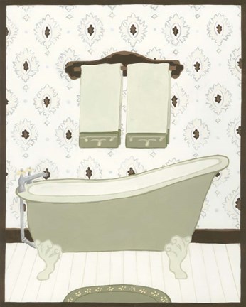 Framed Parisian Bath I Print