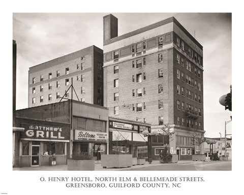 Framed O. Henry Hotel, Greensboro, Guilford County, NC Print