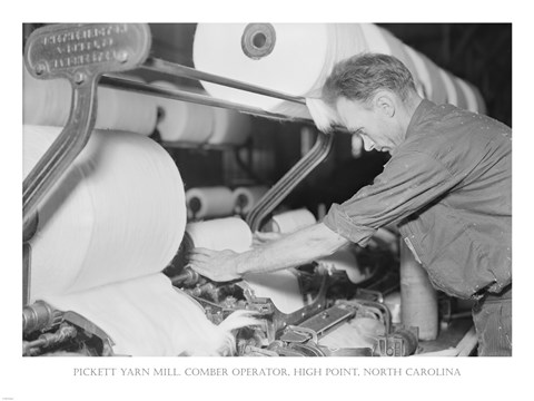 Framed Pickett Yarn Mill. Combers High Point, North Carolina Print