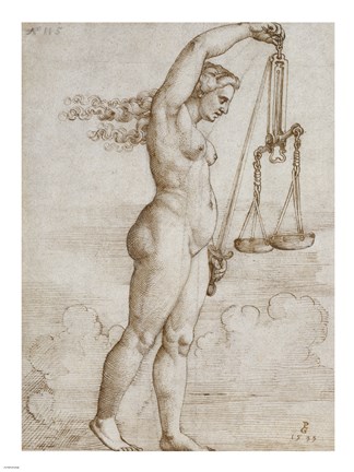 Framed Allegory of Justice Print