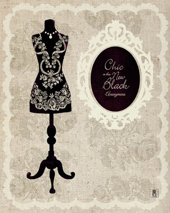 Framed Chic Dress Form I Print