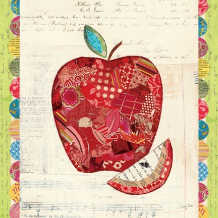 Framed Fruit Collage I - Apple Print