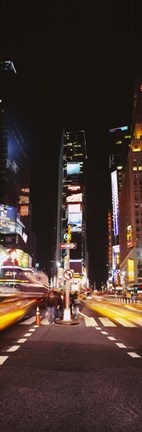 Framed Pedestrians waiting for crossing road, Times Square, Manhattan, New York City, New York State, USA Print