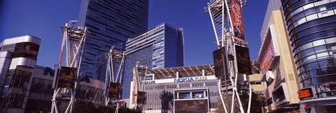 Framed Skyscrapers in a city, Nokia Plaza, City of Los Angeles, California, USA Print