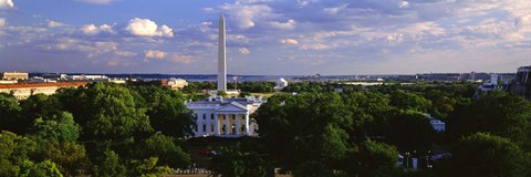 Framed Aerial View of White House, Washington DC Print