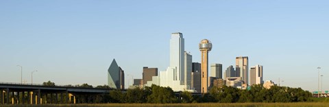 Framed Daytime View of the Dallas, Texas Skyline Print