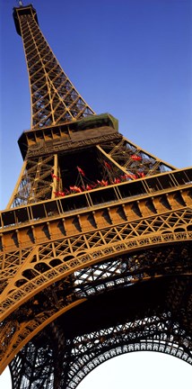 Framed Low angle view of a tower, Eiffel Tower, Paris, Ile-de-France, France Print