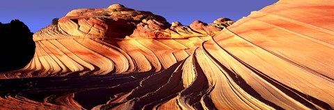 Framed Sandstone hills, The Wave, Coyote Buttes, Utah, USA Print