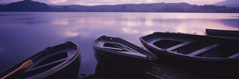 Framed Fishing Boats, Loch Awe, Scotland Print