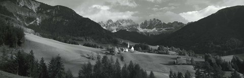 Framed Distant view of a church, St. Magdelena Church, Italy Print