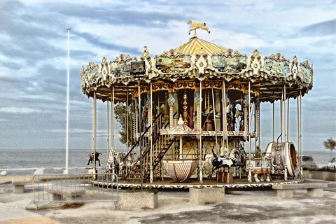 Framed Arcachon Carousel Print