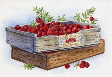 Framed Cranberry Crates Print