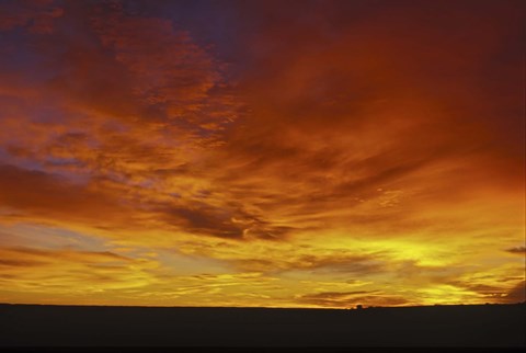 Framed Colorful clouds at sunset in Alberta, Canada Print