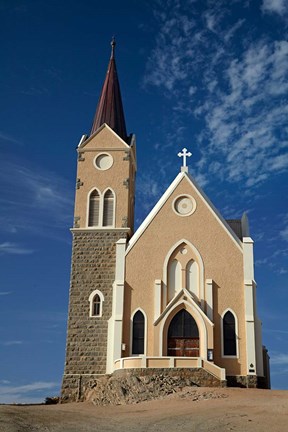 Framed Felsenkirche (Rock Church), Diamond Hill, Luderitz, Southern Namibia Print