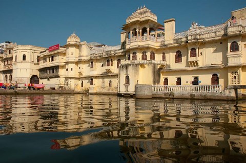 Framed Along Lake Pichola, Udaipur, Rajasthan, India Print