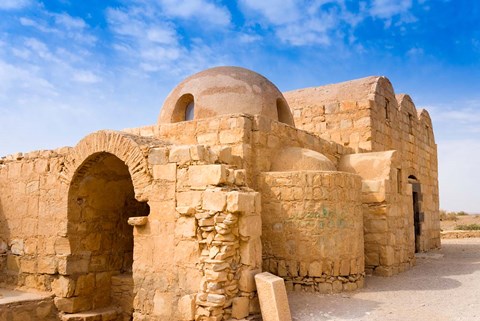 Framed Qusayr Amra or Quseir Amra, Hummayad Hunting Pavilion, Jordan Print