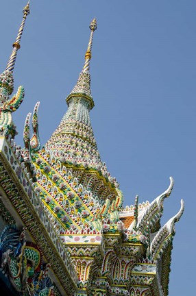 Framed Roof detail, Grand Palace, Bangkok, Thailand Print