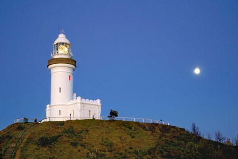 Framed Byron Bay, Australia Lighthouse landmark Print