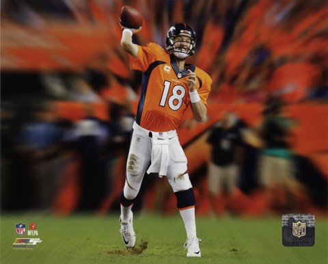 Peyton Manning Motion Blast Poster by Unknown at FramedArt.com