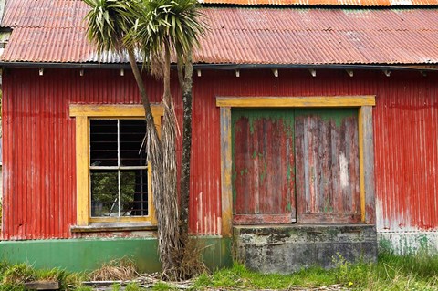 Framed Golden Nugget Hotel, Shantytown, near Greymouth, West Coast, South Island, New Zealand Print