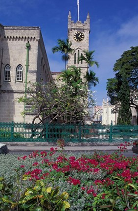 Framed Government House, Bridgetown, Barbados, Caribbean Print