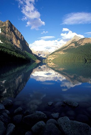 Framed Victoria Glacier and Lake Louise, Banff National Park, Alberta, Canada Print