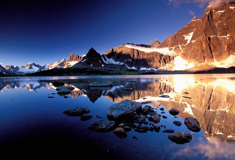 Framed Ramparts, Tanquin Valley, Jasper National Park, Alberta, Canada Print