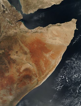 Framed Satellite View of the Horn of Africa Print