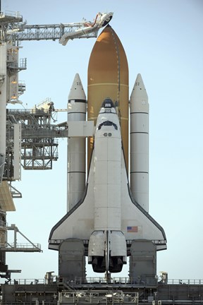 Framed Space Shuttle Atlantis Sits on the Launch Pad at the Kennedy Space Center in Anticipation of its upcoming Launch Print