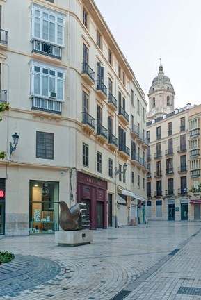 Framed Historic District, Malaga, Spain Print