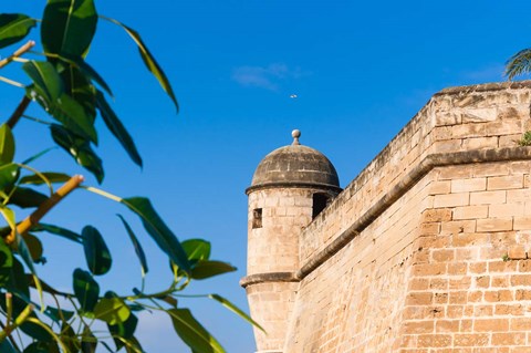 Framed City ramparts, Palma de Mallorca, Majorca, Balearic Islands, Spain Print