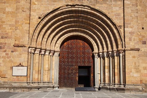 Framed Spain, Avila St Peter&#39;s Church in the Plaza De Santa Teresa Print