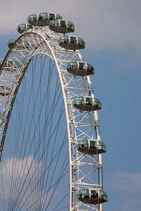 Framed England, London, London Eye, Amuseument Park Print