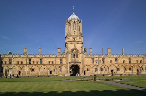 Framed Tom Tower, Christchurch University, Oxford, England Print