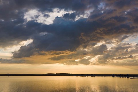 Framed Evening light at West Kirby, Wirral, England Print