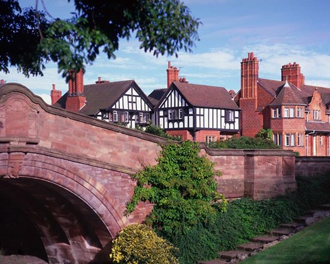 Framed Dell, Port Sunlight Village, Wirral, Merseyside, England Print