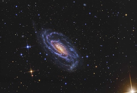 Framed NGC 5033, a spiral galaxy situated in the Constellation of Canes Venatici Print