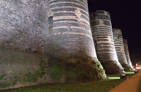 Framed Chateau d&#39;Angers Castle at Night Print