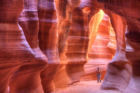 Framed Antelope Canyon, Navajo Tribal Park IV Print