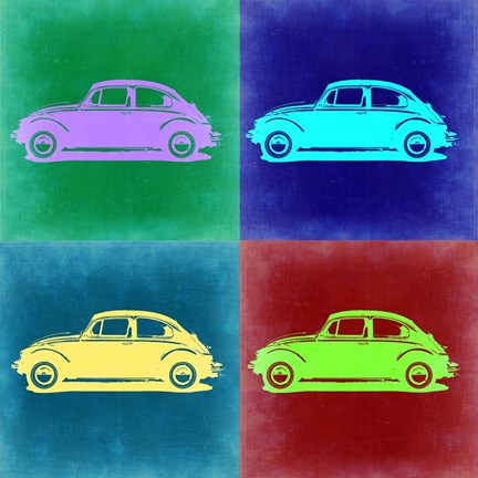 Framed VW Beetle Pop Art 3 Print