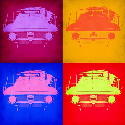 Framed Alfa Romeo Pop Art 2 Print