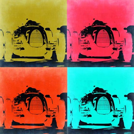 Framed Audi Autounion Pop Art 2 Print