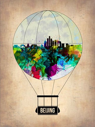 Framed Beijing Air Balloon Print