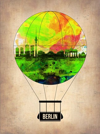 Framed Berlin Air Balloon Print