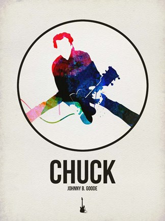 Framed Chuck Watercolor Print