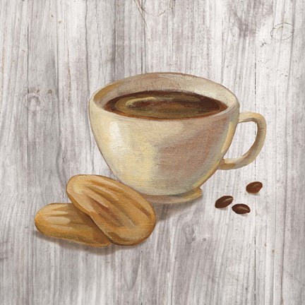 Framed Coffee Time II on Wood Print