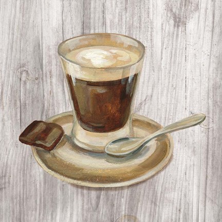 Framed Coffee Time III on Wood Print