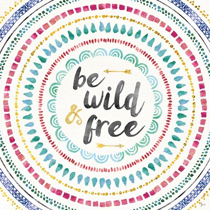 Framed Wild and Free I Print