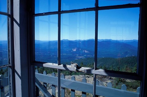 Framed Kearsarge North, View From Inside the Fire Tower, New Hampshire Print